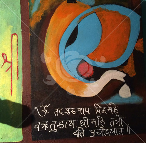 Modern abstract art for Lord Ganesha