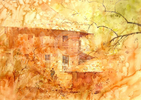 Brick house at Anjarle