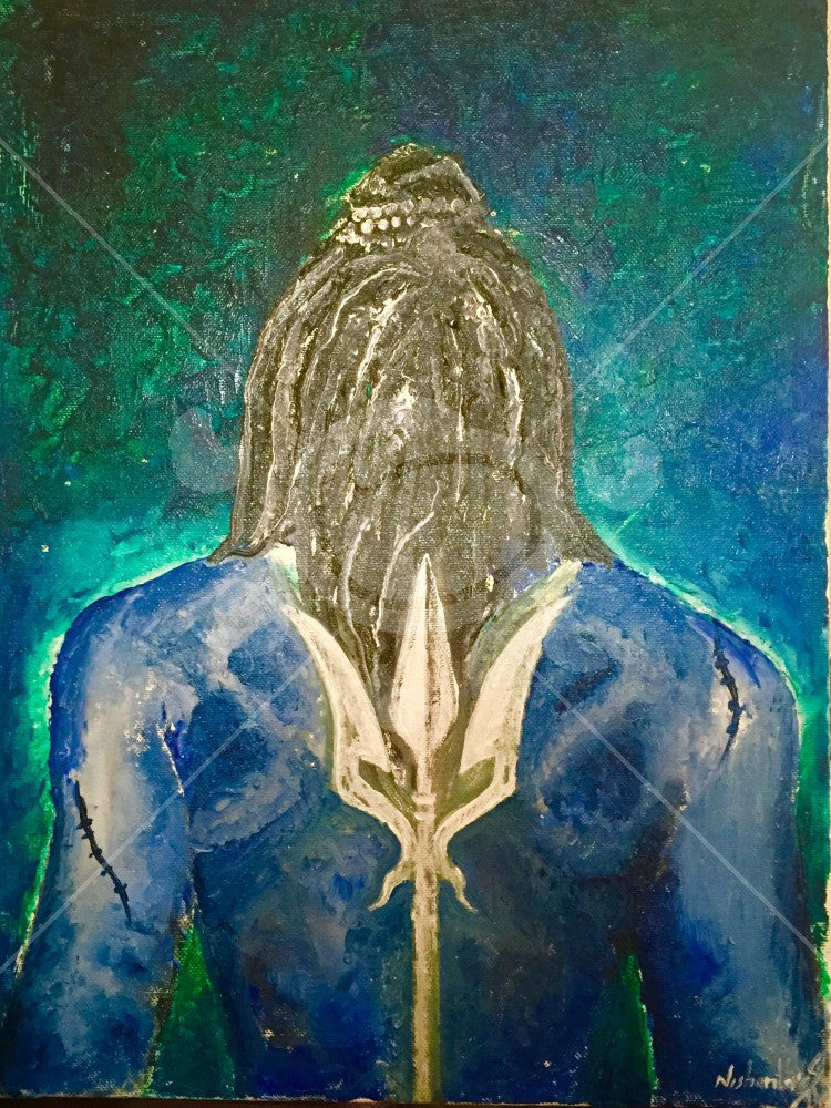 Shiva oil painting on canvas